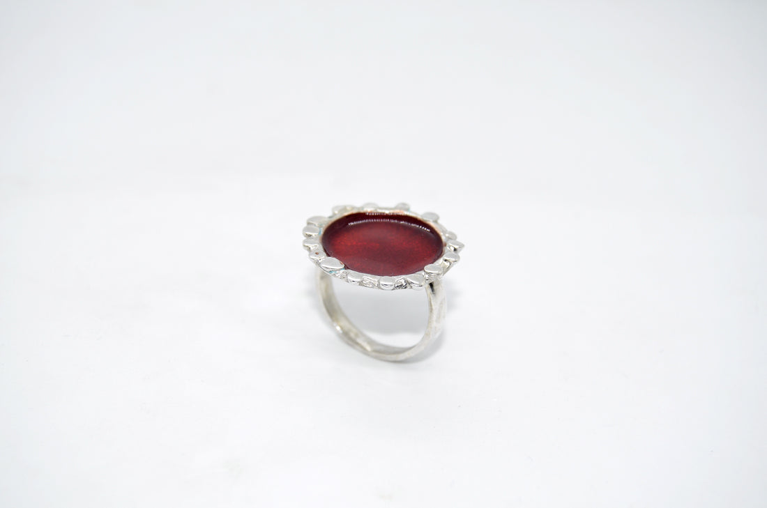 Anello Girasole Rosso