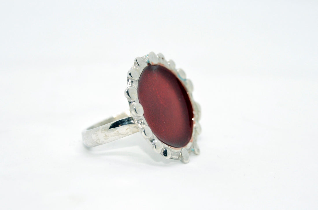 Anello Girasole Rosso