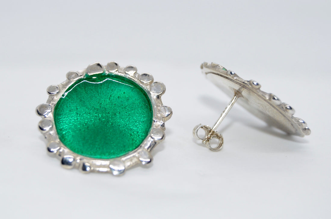 Orecchini Girasole Verde