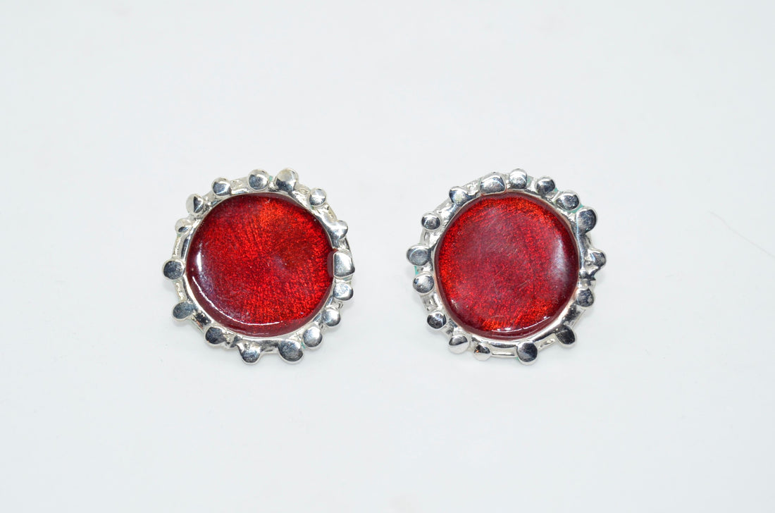 Orecchini Girasole Rosso