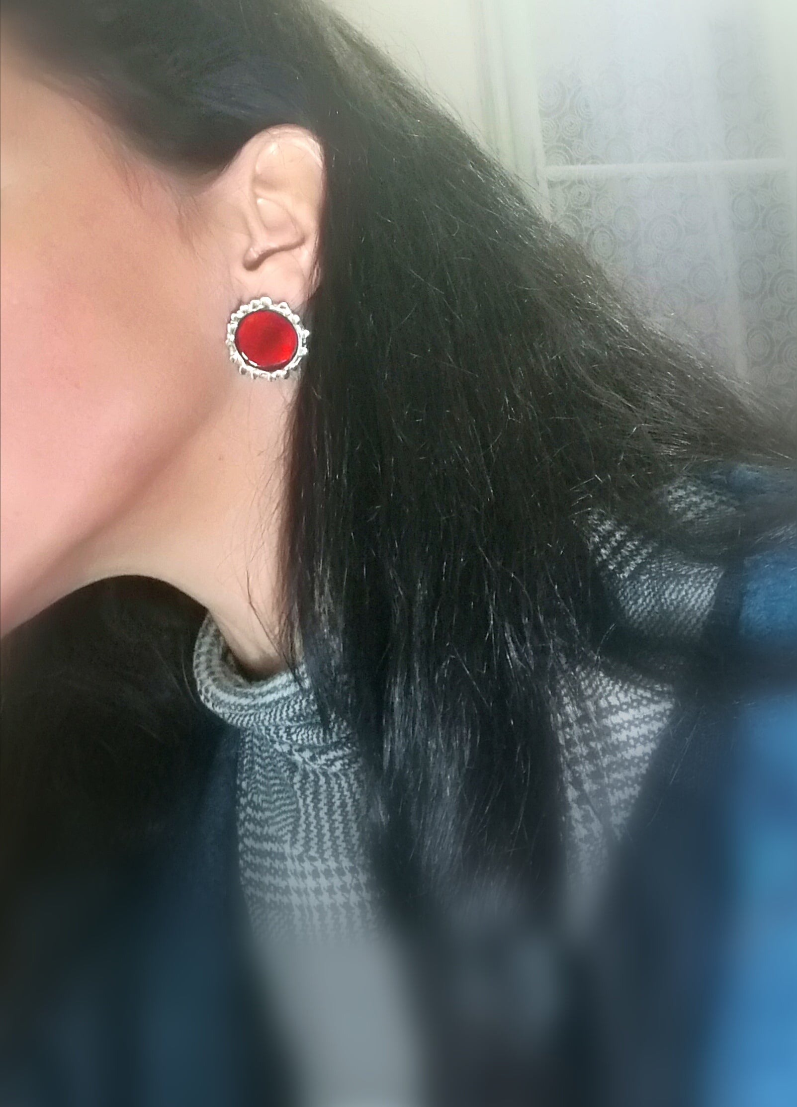 Orecchini Girasole Rosso